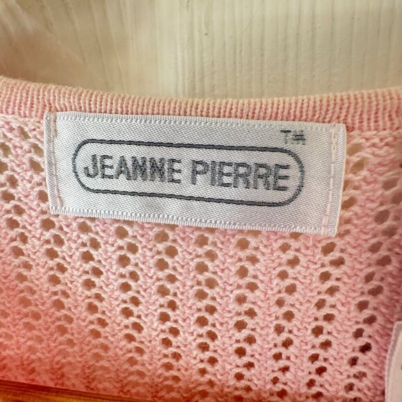 Jeanne Pierre Vintage‎ Pink Camisole Crocheted Lacy Open Weave Sweater Medium - Picture 12 of 12